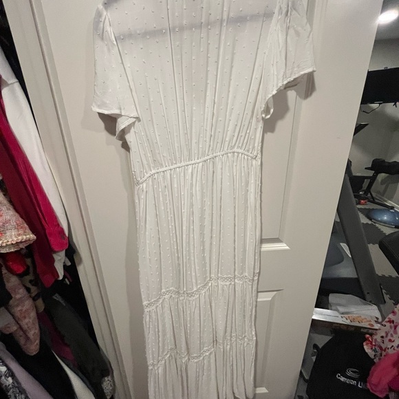 NWT Knox Rose Flutter Short Sleeve Dobby A-Line Dress - Picture 2 of 4